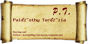 Palásthy Terézia névjegykártya
