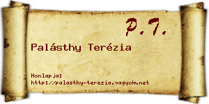 Palásthy Terézia névjegykártya